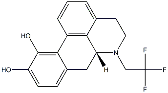 (6aR)-5,6,6a,7-Tetrahydro-6-(2,2,2-trifluoroethyl)-4H-dibenzo[de,g]quinoline-10,11-diol Struktur