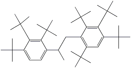 1-(2,3,4,6-テトラ-tert-ブチルフェニル)-2-(2,3,4-トリ-tert-ブチルフェニル)プロパン 化学構造式