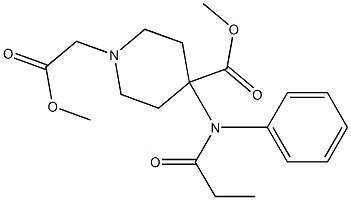 4-Methoxycarbonyl-4-(N-phenyl-N-propanoylamino)piperidine-1-acetic acid methyl ester