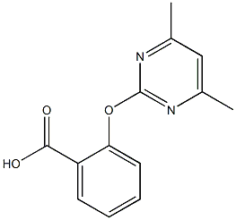 2-(4,6-ジメチル-2-ピリミジニルオキシ)安息香酸 化学構造式