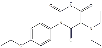 5-(Diethylamino)-1-(p-ethoxyphenyl)barbituric acid,,结构式