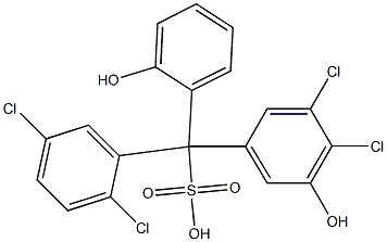 (2,5-Dichlorophenyl)(3,4-dichloro-5-hydroxyphenyl)(2-hydroxyphenyl)methanesulfonic acid 结构式