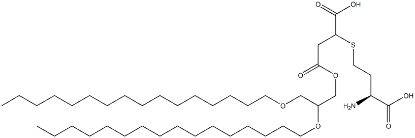 S-[1-Carboxy-3-[2,3-bis(hexadecyloxy)propyloxy]-3-oxopropyl]-L-homocysteine Struktur