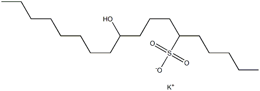 10-Hydroxyoctadecane-6-sulfonic acid potassium salt Structure