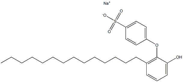 2'-Hydroxy-6'-tetradecyl[oxybisbenzene]-4-sulfonic acid sodium salt,,结构式