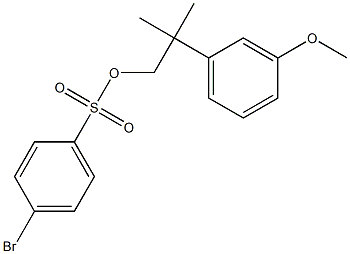 4-Bromobenzenesulfonic acid 2-methyl-2-(3-methoxyphenyl)propyl ester Structure