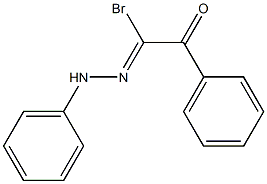 α-ブロモ-α-(2-フェニルヒドラゾノ)アセトフェノン 化学構造式