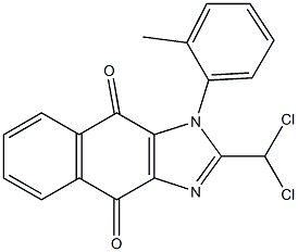 1-(2-Methylphenyl)-2-(dichloromethyl)-1H-naphth[2,3-d]imidazole-4,9-dione Struktur