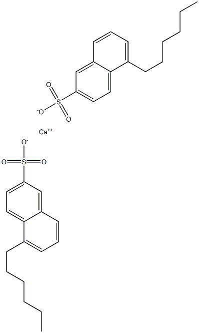 Bis(5-hexyl-2-naphthalenesulfonic acid)calcium salt Structure