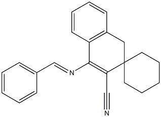 4-(ベンジリデンアミノ)スピロ[ナフタレン-2(1H),1'-シクロヘキサン]-3-カルボニトリル 化学構造式