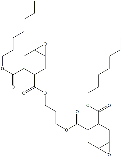 Bis[2-(heptyloxycarbonyl)-4,5-epoxy-1-cyclohexanecarboxylic acid]1,3-propanediyl ester,,结构式