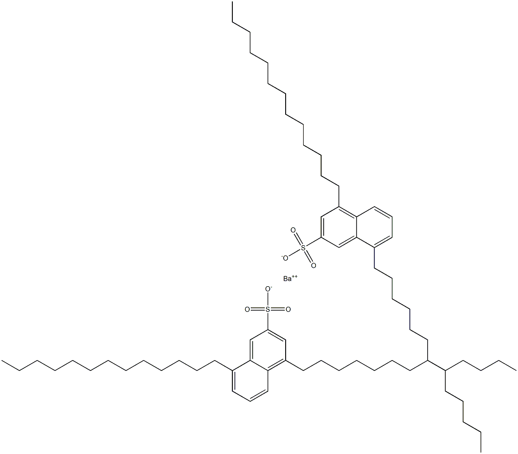 Bis(4,8-ditridecyl-2-naphthalenesulfonic acid)barium salt Structure