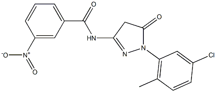 1-(3-Chloro-6-methylphenyl)-3-(3-nitrobenzoylamino)-5(4H)-pyrazolone,,结构式