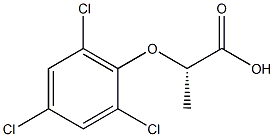 (S)-2-(2,4,6-トリクロロフェノキシ)プロピオン酸 化学構造式