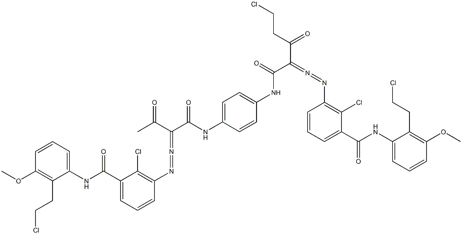 3,3'-[2-(Chloromethyl)-1,4-phenylenebis[iminocarbonyl(acetylmethylene)azo]]bis[N-[2-(2-chloroethyl)-3-methoxyphenyl]-2-chlorobenzamide]