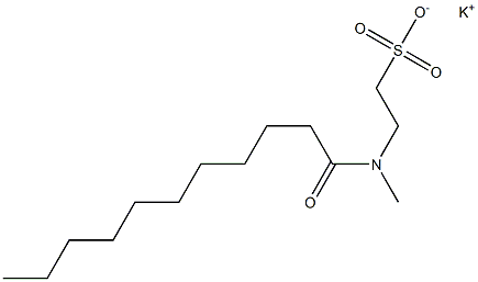 N-Undecanoyl-N-methyltaurine potassium salt Structure