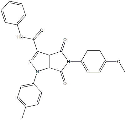 1,3a,4,5,6,6a-Hexahydro-4,6-dioxo-N-phenyl-5-(4-methoxyphenyl)-1-(4-methylphenyl)pyrrolo[3,4-c]pyrazole-3-carboxamide Structure