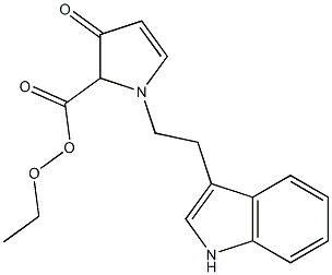 1-[2-(1H-Indol-3-yl)ethyl]-2,3-dihydro-2-hydroxy-3-oxo-1H-pyrrole-2-carboxylic acid ethyl ester Struktur