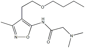 N-[4-(2-Butoxyethyl)-3-methyl-5-isoxazolyl]-2-(dimethylamino)acetamide Struktur