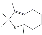 2,2,3-Trifluoro-2,4,5,6,7,7a-hexahydro-7a-methylbenzo[b]thiophene,,结构式