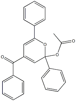 2-Acetoxy-4-benzoyl-2,6-diphenyl-2H-pyran,,结构式