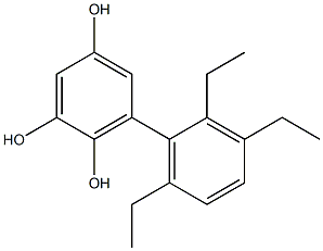 6-(2,3,6-Triethylphenyl)benzene-1,2,4-triol Structure