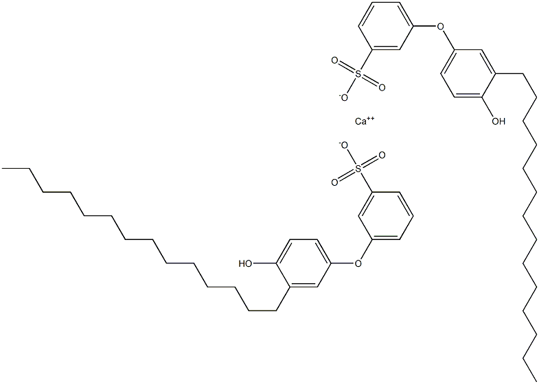 Bis(4'-hydroxy-3'-tetradecyl[oxybisbenzene]-3-sulfonic acid)calcium salt,,结构式