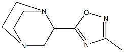 3-メチル-5-(1,4-ジアザビシクロ[2.2.2]オクタン-2-イル)-1,2,4-オキサジアゾール 化学構造式