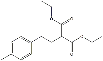 2-[2-(p-Methylphenyl)ethyl]malonic acid diethyl ester 结构式