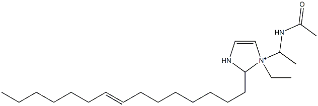 1-[1-(Acetylamino)ethyl]-1-ethyl-2-(8-pentadecenyl)-4-imidazoline-1-ium 结构式