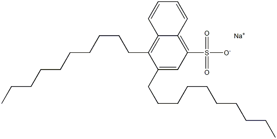 3,4-Didecyl-1-naphthalenesulfonic acid sodium salt Struktur