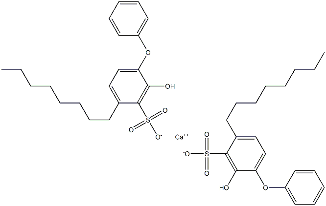 Bis(2-hydroxy-4-octyl[oxybisbenzene]-3-sulfonic acid)calcium salt 结构式