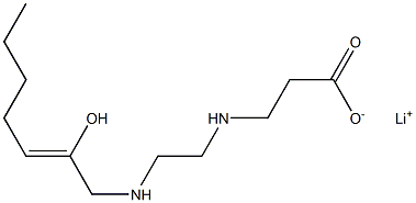 3-[N-[2-[N-(2-Hydroxy-2-heptenyl)amino]ethyl]amino]propionic acid lithium salt Structure