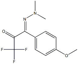 1-(p-Methoxyphenyl)-1-(dimethylhydrazono)-3,3,3-trifluoro-2-propanone 结构式
