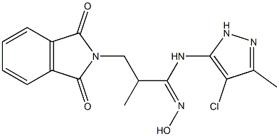 N-[1-(Hydroxyimino)-2-methyl-3-[1,3-dihydro-1,3-dioxo-2H-isoindol-2-yl]propyl]-4-chloro-3-methyl-1H-pyrazol-5-amine Structure