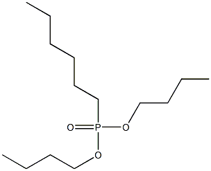 ヘキシルホスホン酸ジブチル 化学構造式