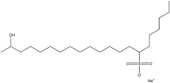 20-Hydroxyhenicosane-7-sulfonic acid sodium salt Structure
