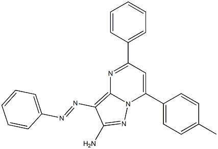 2-Amino-3-phenylazo-5-phenyl-7-(4-methylphenyl)pyrazolo[1,5-a]pyrimidine,,结构式