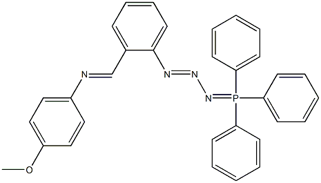 1-[2-(4-Methoxyphenyliminomethyl)phenyl]-3-[triphenylphosphoranylidene]triazene Structure