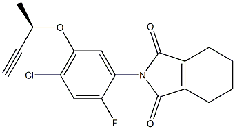 2-[2-Fluoro-4-chloro-5-[(R)-1-methyl-2-propynyloxy]phenyl]-4,5,6,7-tetrahydro-2H-isoindole-1,3-dione