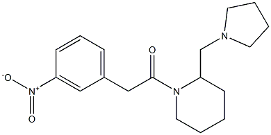 1-[(3-Nitrophenyl)acetyl]-2-(1-pyrrolidinylmethyl)piperidine Structure