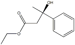 [R,(-)]-3-ヒドロキシ-3-フェニル酪酸エチル 化学構造式