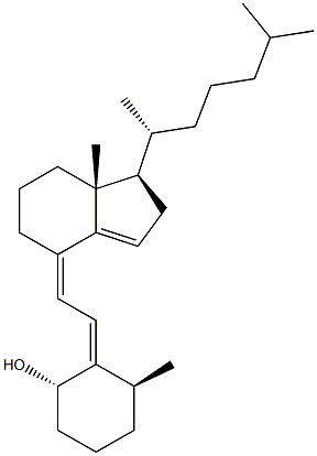 (4S,5E,7Z,10S)-9,10-Secocholesta-5,7,14-trien-4-ol Structure