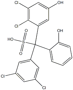 (3,5-Dichlorophenyl)(2,3-dichloro-5-hydroxyphenyl)(2-hydroxyphenyl)methanesulfonic acid Structure
