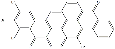 1,2,3,13-Tetrabromo-8,16-pyranthrenedione Struktur