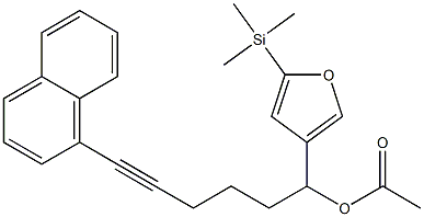 酢酸1-[5-(トリメチルシリル)-3-フリル]-6-(1-ナフチル)-5-ヘキシニル 化学構造式