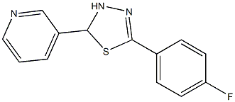 5-(4-Fluorophenyl)-2,3-dihydro-2-(3-pyridinyl)-1,3,4-thiadiazole|