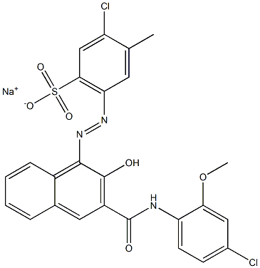  3-Chloro-4-methyl-6-[[3-[[(4-chloro-2-methoxyphenyl)amino]carbonyl]-2-hydroxy-1-naphtyl]azo]benzenesulfonic acid sodium salt