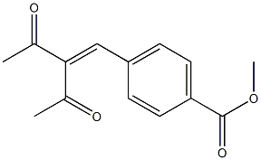 4-(2-Acetyl-3-oxo-1-butenyl)benzoic acid methyl ester Structure