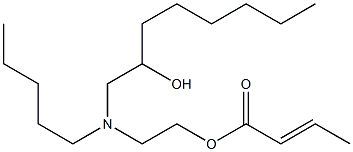 (E)-2-ブテン酸2-[N-(2-ヒドロキシオクチル)-N-ペンチルアミノ]エチル 化学構造式